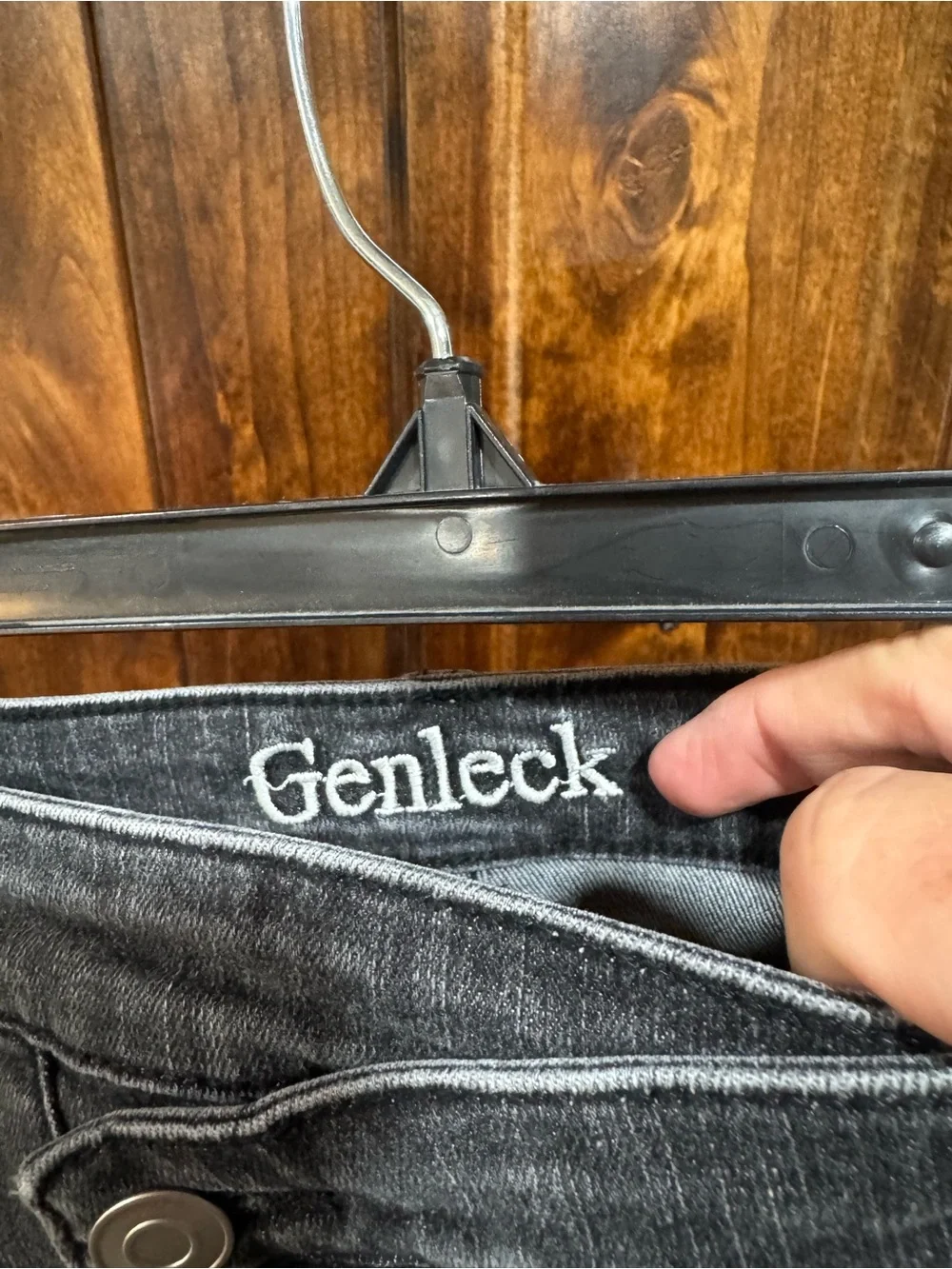 Genleck Black Denim Shorts